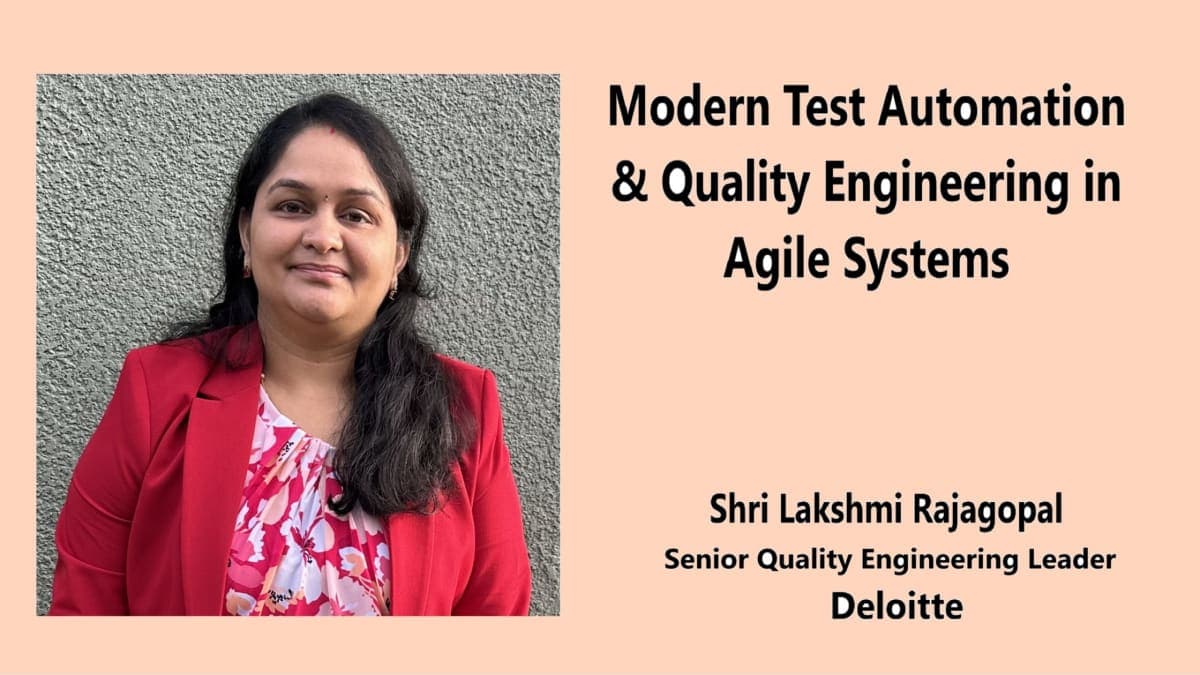 Modern Test Automation & Quality Engineering in Agile Systems